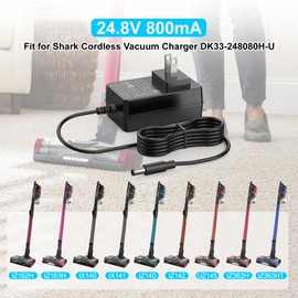 24.8V Cordless Vacuum Charger Suitable for Shark Rocket Pro Pet Pro IX141 IX140 IZ140 IZ142 UZ145 UZ365H IZ162H IZ163H IZ362H IZ363H IZ162HC WZ140 XBCHGX140 XSBT620 Cordless Vacuum Charger 6.5Ft