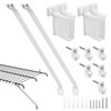 MILYARD 12 Inch Wire Shelf Brackets Kits, Closet Support Rod