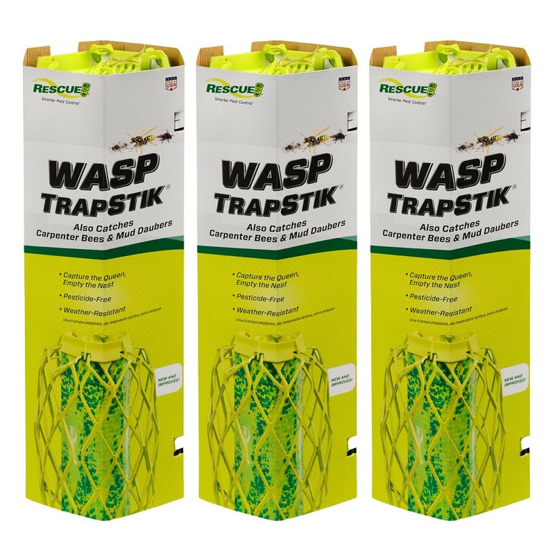 RESCUE! VisiLure® TrapStik for Wasps, Mud Daubers, Carpenter Bees –