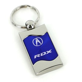 Au-TOMOTIVE GOLD Rectangular Wave Key Chain for Acura RDX (Blue)
