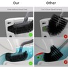 HAMITOR Toilet Bowl Brush Holder Set: Bathroom Deep Cleaning Toilet