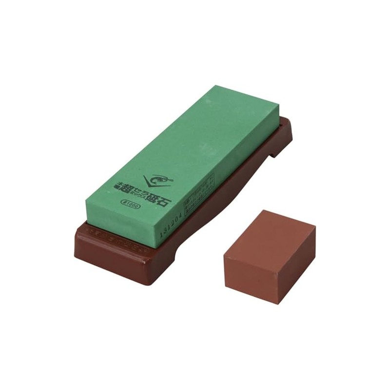 1,000 Grit Super Ceramic Water Stone with a Base (Japan