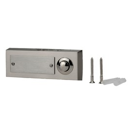 Unitec 41104 Surface-Mounted Door Bell Push Button 1-Channel Stainless Steel