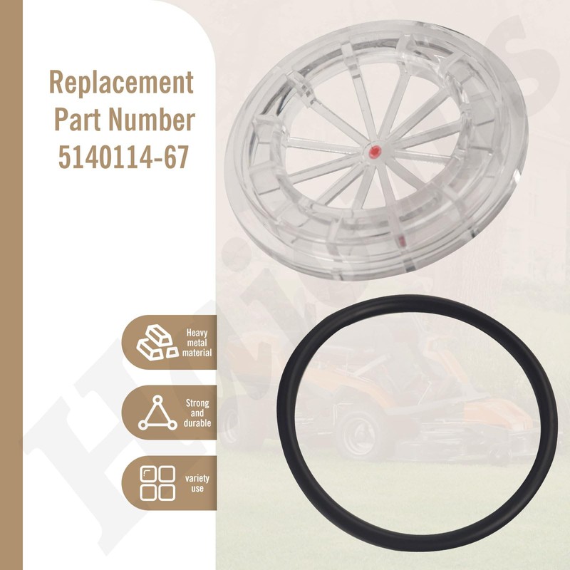 5140114-67 Pressure Washer Pump Glass Oil Cover & O-Ring Kit