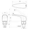 SANEI (Sanei) Single Lever Single Faucet Upper Part, One-Touch Water