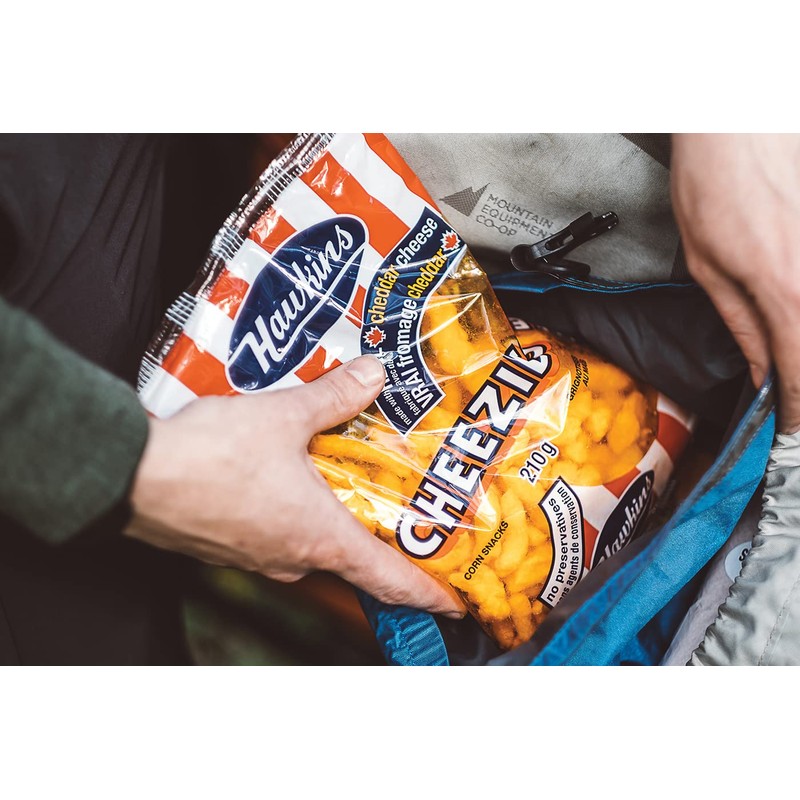 BOOMQQ Hawkins Cheezies Canadian Snacks 210g x2pk w BoomQQ Sticker,