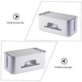 KOMBIUDA Indoor Cable Organizer Box Sturdy Plastic Power Line Manager for Home Office Use Capacity Cord Storage to Keep Wires Tidy and Safe for Charging Cables and Power Boards