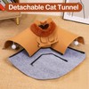 2-in-1 Cat Tunnel Bed for Indoor Cats Detachable Washable Tunnel