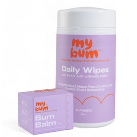 MyBum Ultimate Care Bundle – Witch Hazel Daily Wipes & Bum Balm for Gentle Cleansing, Soothing Relief, and Everyday Hygiene