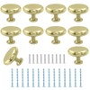 Waziaqoc 10 Pack Brushed Brass Kitchen Cabinet Knobs, Stylish Dresser