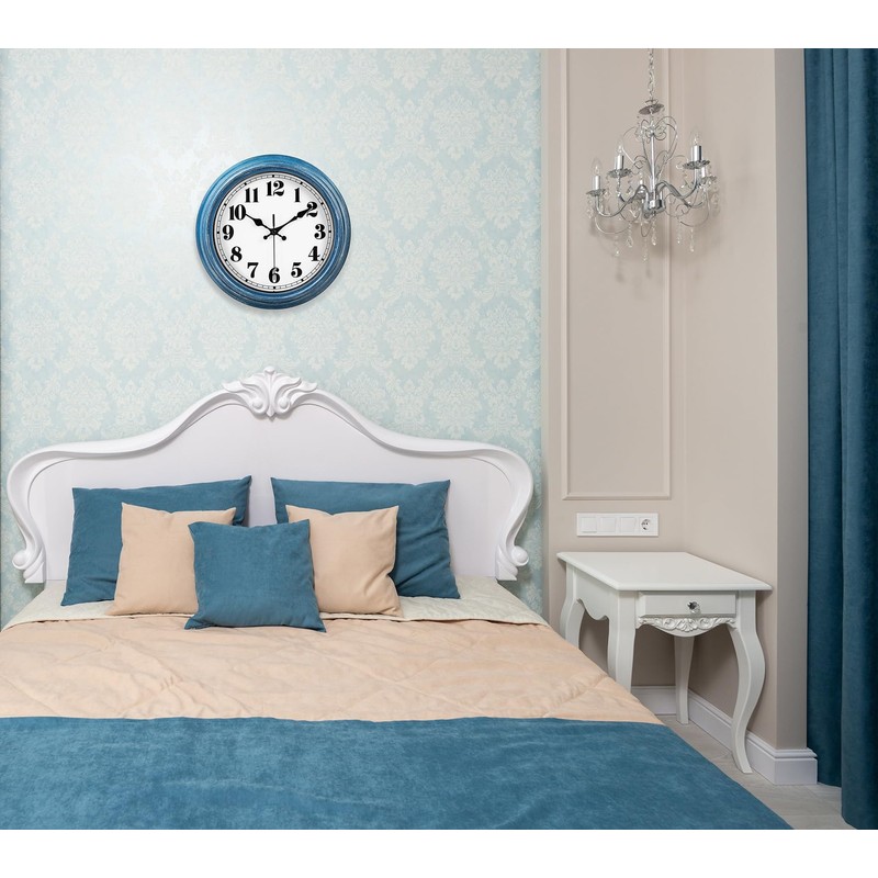 JENLYSTIME 12 Inch Retro Wall Clock Silent Non Ticking Battery