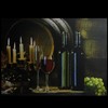 Northlight 15.75" LED Lighted Flickering Candles and Wine Canvas Wall