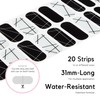 NAILOG Semi-Cured Gel Nail Strips, 20 Extra-Long Nail Stickers, Salon-Quality