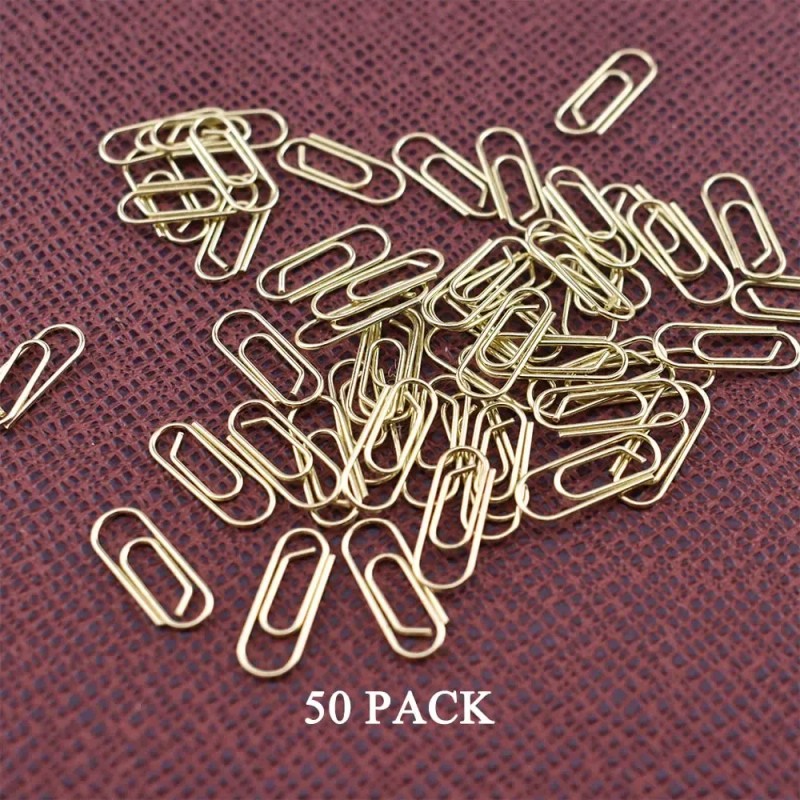 Clips De Papel Resistentes 0.59 Pulgadas Paquete 50 Mini Cli