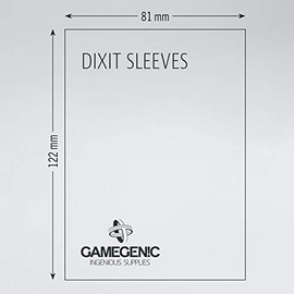 Prime Board Game Sleeves | Pack of 90 Extra-Clear Sleeves | 81 by 122 mm Card Sleeves Optimized for Use with Dixit and Mysterium | Premium Card Protection | FFG Sand Color Code | Made by Gamegenic