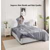 bienDo Bamboo Fitted Sheet, Small Double / 4ft, Grey, Vegan