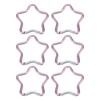 TIXIPEM Star Shaped Snap Clip [6 Pack] - Durable Keychain Clip Spring Snap Hook Use for Backpacks, Outdoor Traveling Walking & Camping Hiking - [Pink/Aluminum Alloy]