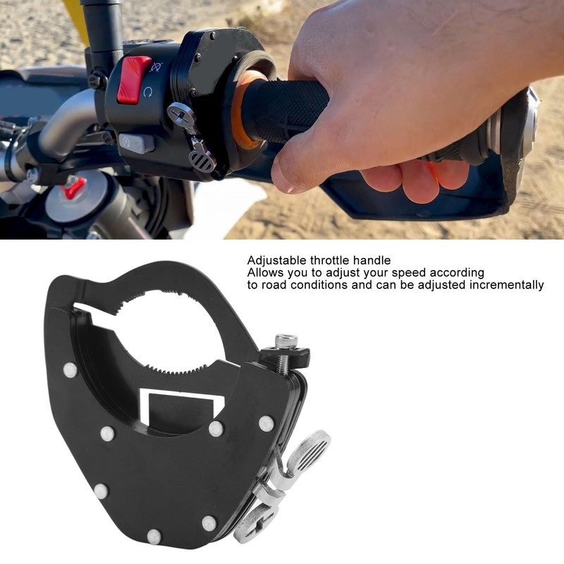 Motorcycle Gas Lock, Universal Cruise Control Assistance Clamp, Adjustable Speed