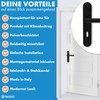 lockzz Estenfeld Door Handle Set Stainless Steel Black Matt Door
