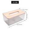 Aswalling Minimalist Tissue Box Cover Holder, Modern Transparent Rectangular Bamboo