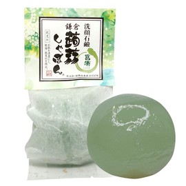 Konjac Shabon Kamakura Konjac Shabon Soap, 2.8 oz (80 g), Facial Cleansing Soap, Ceramide Formulated (Additive-Free, Rough Skin, Moisturized), For Dry and Sensitive Skin