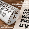 20 Pack Reusable Letter & Number Stencils, 20 Fonts for