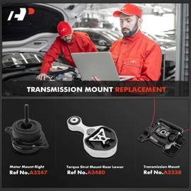 A-Premium 3PCS Engine Motor Mount Transmission Mount Torque Strut Mount Kit Compatible with Ford Explorer 2016 2017 2018 2019 2.3L, Automatic Transmission, FWD, Turbocharged Only, Replace# BB5Z6038F