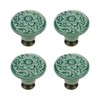 Geesatis 4 Pcs Round Ceramic Drawer Knobs Cabinet Furniture Handle
