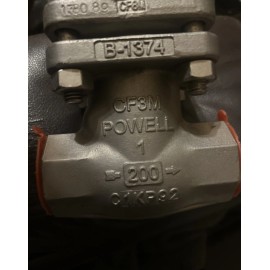 POWELL NEW POWELL 2341SN0TXXX 1" NON-THREADED SWING CHECK VALVE B16.34 STAINLESS