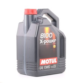 Motul 8100 X-Power 10W-60 Full Synthetic | Ester-Based Formula for Turbocharged & High-Performance Engines | LSPI Protection, Extreme Heat Resistance, Cold Start Lubrication, Daily & Track Use | 5L