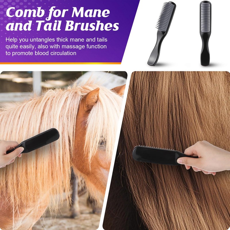 Enhon Sweat Scraper for Horses Mane and Tail Brushes for