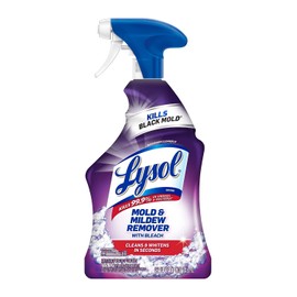 LYSOL MOLD & MILDEW REMOVER SPRAY WITH BLEACH, DISINFECTS, CLEANS AND REMOVES STAINS, FOR BATHROOMS, SHOWERS AND KITCHENS, 32oz (Pack of 12)