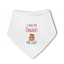 I Love My Cousin This Much Pink with Cute Bear - Baby Bandana Bib