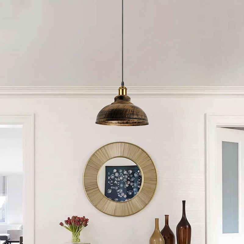 New Curvy Style Metal Lampshade Bulb Cover Lampshade (Brushed Copper)
