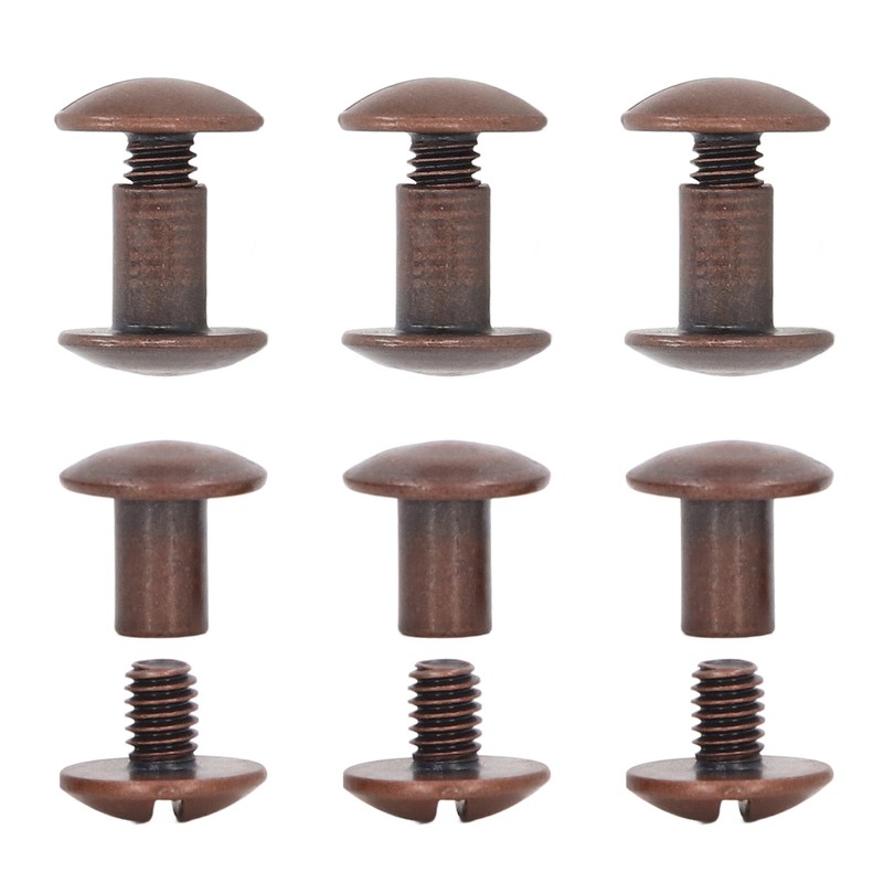 200 Sets Book Binding Screw Uniform Coating Curved Surfaces Brass