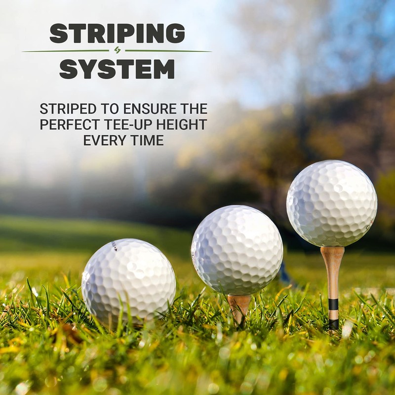 SAPLIZE Golf Bamboo Tees, Pack of 150 (38 mm) -