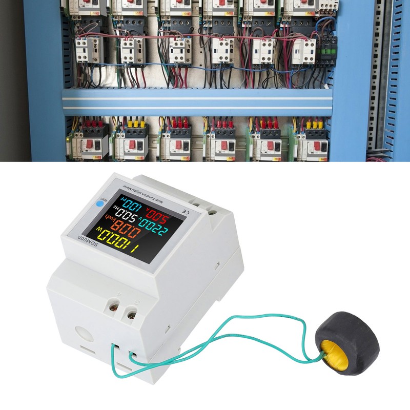 Single Phase Energy Meter Rail Frequency Power Factor Meters Multifunctional