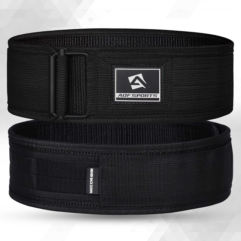 AQF Weight Lifting Belt - 4” Auto Lock Nylon Gym