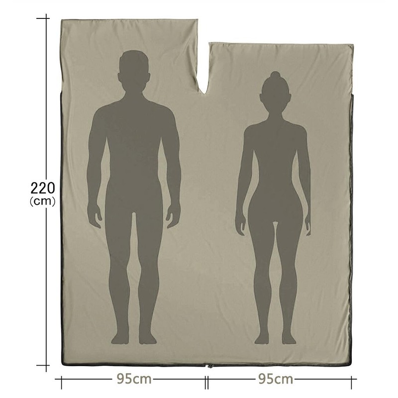 WILLNORN 2-in-1 Microfibre Sleeping Bag with Full Zip, Lightweight Comfort