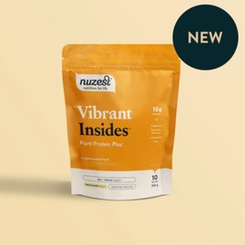 Nuzest Protein Plus | Vibrant Insides | Vanilla | Gut Health, Digestion and Immune Support | Vitamins and Minerals | 8.8oz/ 250g (10 Servings)
