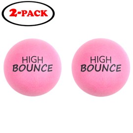 Gosu Toys High Bounce Pinky Ball 2.5 Inch Large Pink Rubber Ball 2 Pack Multi Purpose Play Soft Ballet Dance Massage Ball Dog Ball