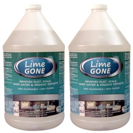 Quality Chemical Lime-Gone Remover - Calcium, Lime and Hard Water Stain Remover for Bathroom, Shower and Tile - Lime a Way - 128 oz (Pack of 2)