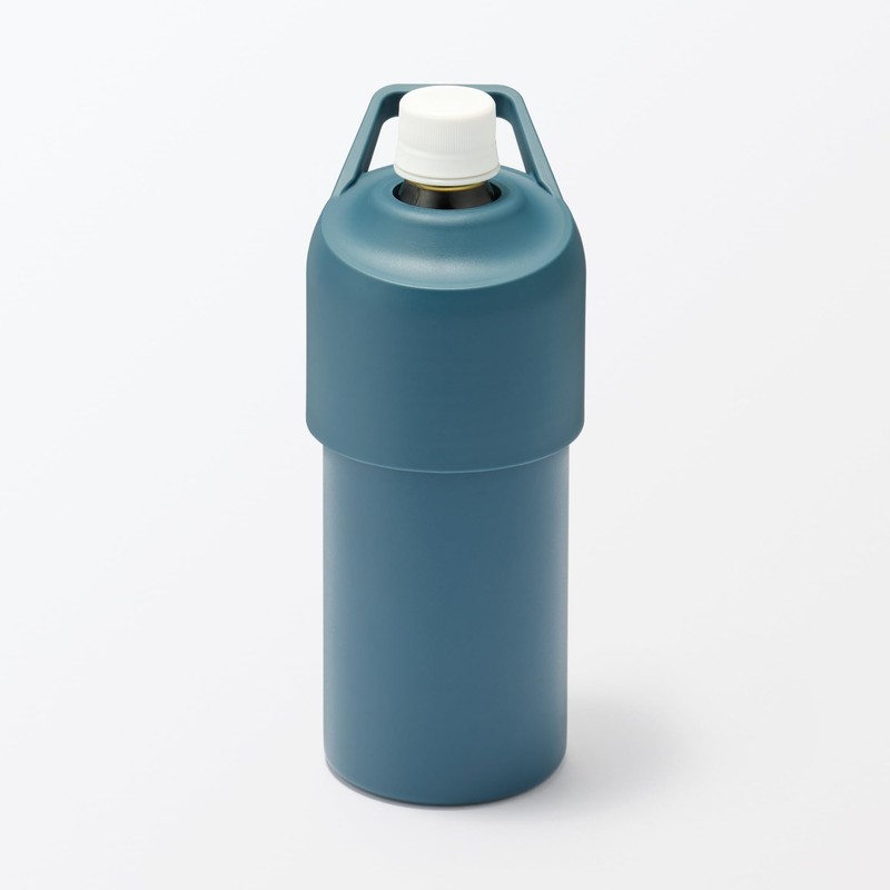 MUJI Cold-Keeping Bottle Holder for 500-650 ml Plastic Bottles, Dark