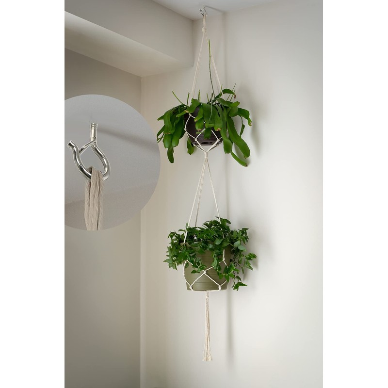 PlusRoc 20 Pack Ceiling Hooks for Hanging Plants Outdoor String