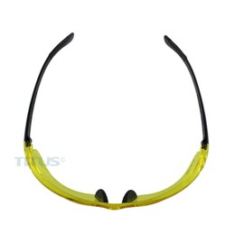 TITUS G34 Z87+ Glasses Shooting Motorcycle Eye Protection ANSI Tactical Safety with Integrated Close Fit Side Shield (Yellow)