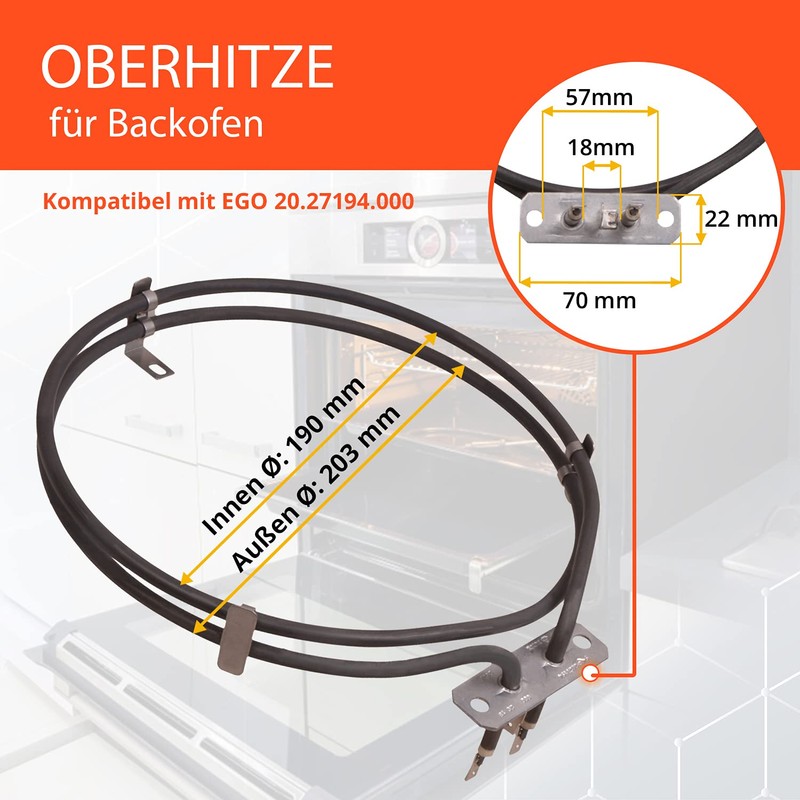 VIOKS Stove Heating Element 2400 W 230 V Replacement for