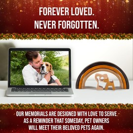 Capti Rainbow Bridge Memorial Gifts - I'll Meet You at The Rainbow Bridge - Pet Loss Keepsakes for Dog Moms & Dads, Bereavement Sympathy Gifts