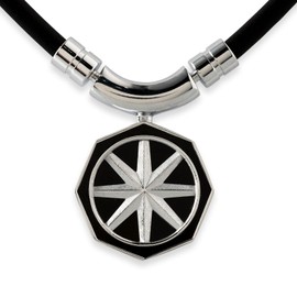 BANDEL Healthcare Necklace Earth Octagon バンデル ヘルスケア ネックレス アース オクタゴン 磁気ネックレス 限定販売 (52cm, ブラック×シルバー)