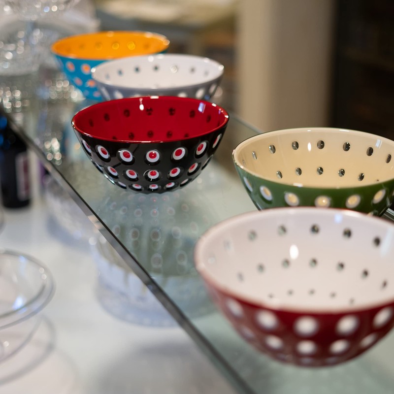 Guzzini 2794 LE MURRINE Bowls, SAN, 1.35 liters, Blue/White/Orange