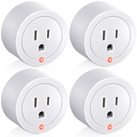 4 Pieces Thermostatically Controlled Outlet, On at 32°F/Off at 50 °F Thermostat Plug Outlet for Winter Chicken Water Coop Heater, Temperature Controllers for Bird Bath Deicer Outdoor